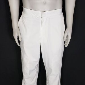Ralph Lauren Men's White Flat Front Wind Pants Med